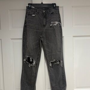 American Eagle Outfitters Ripped Gray Jeans Size 6 Regular Standard